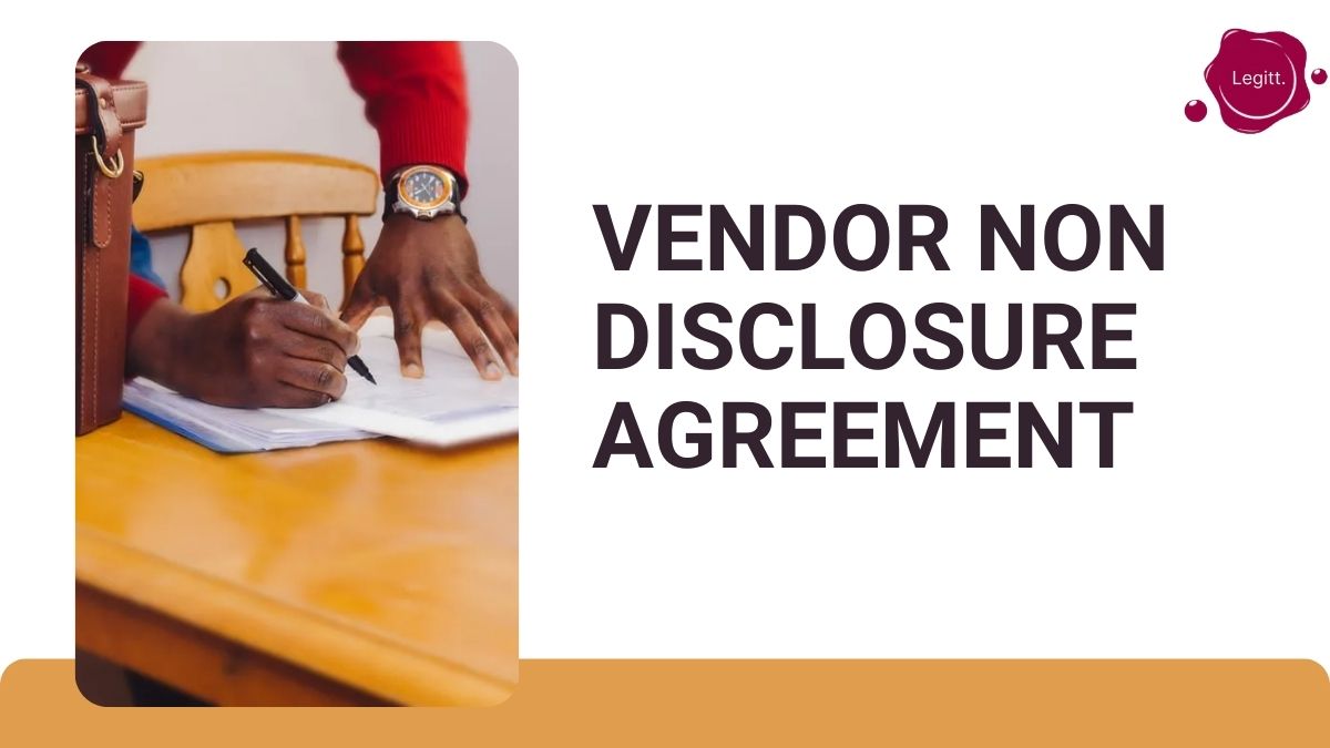 vendor non disclosure agreement