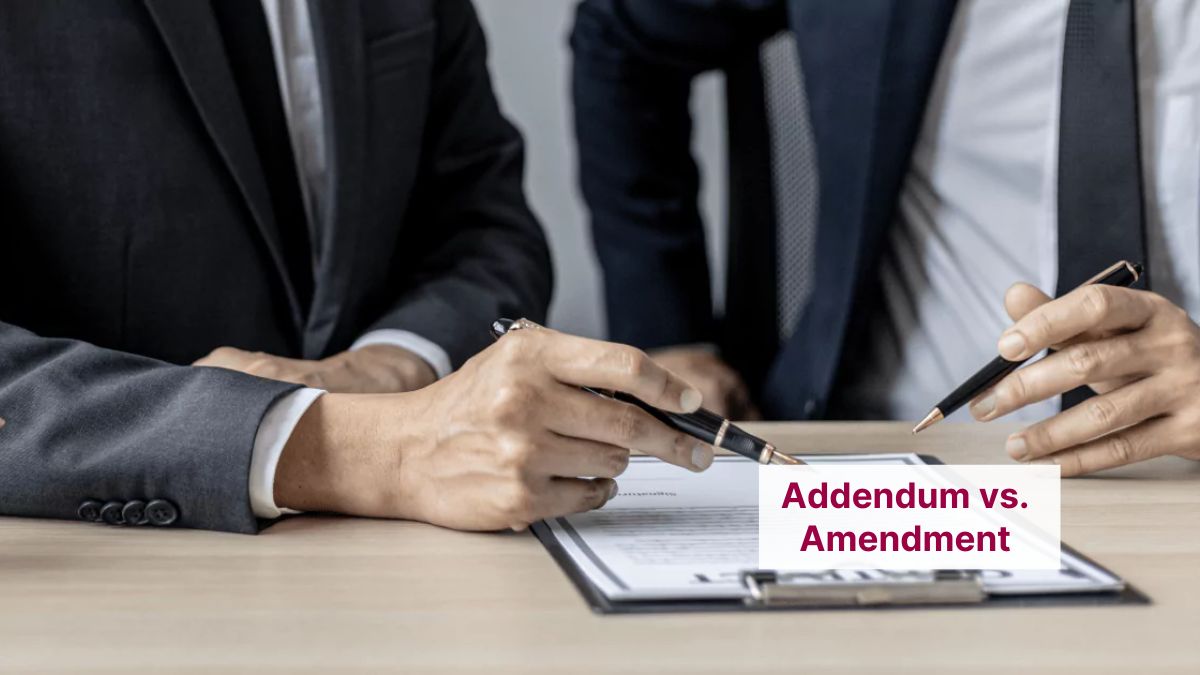 Addendum vs. Amendment