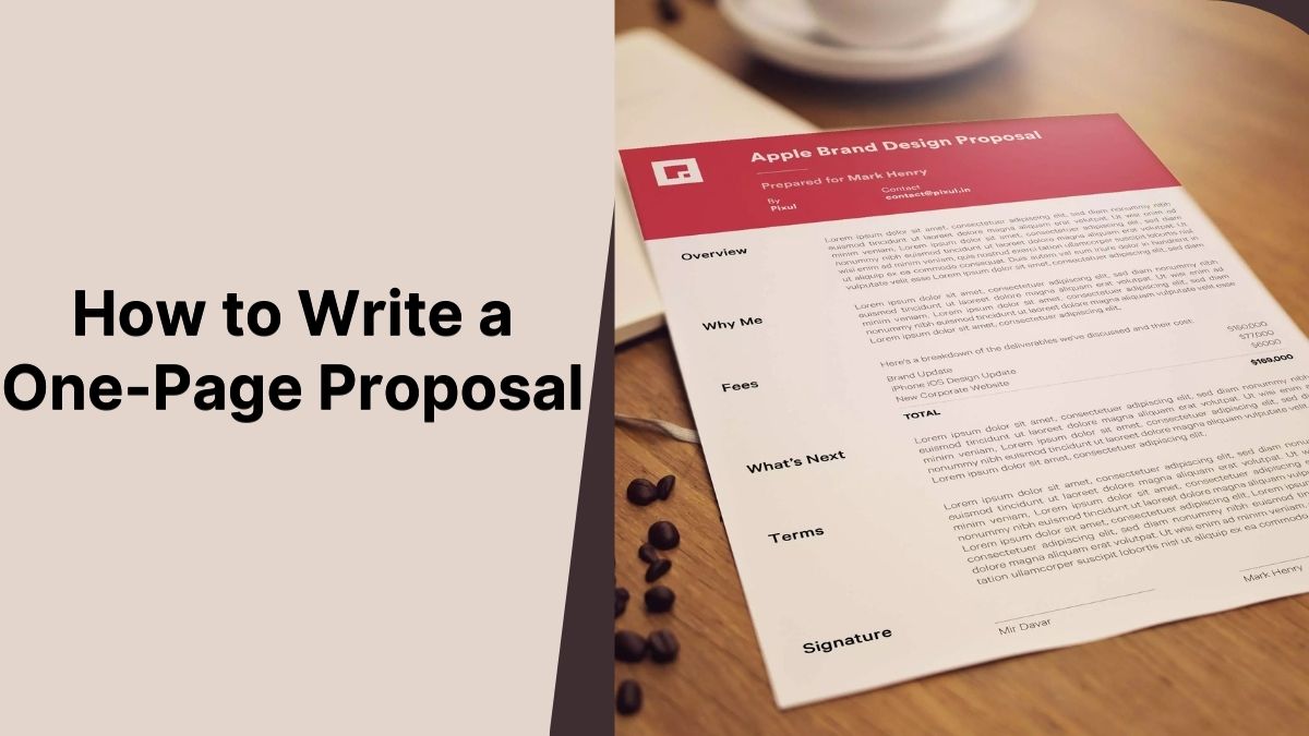 How to Write a One-Page Proposal