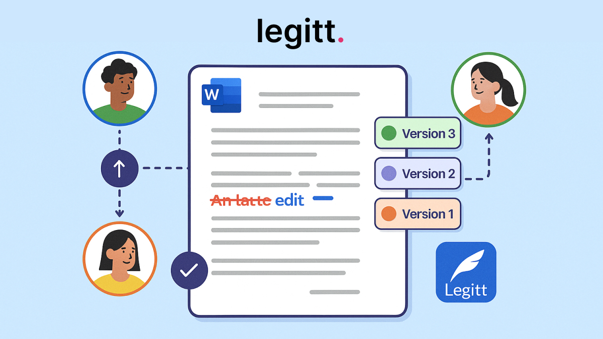 Version control and real-time contract collaboration in Microsoft Word using Legitt Draft