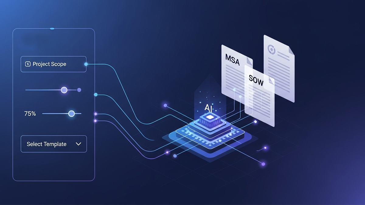 Can AI automatically draft MSAs and SOWs based on my inputs?
