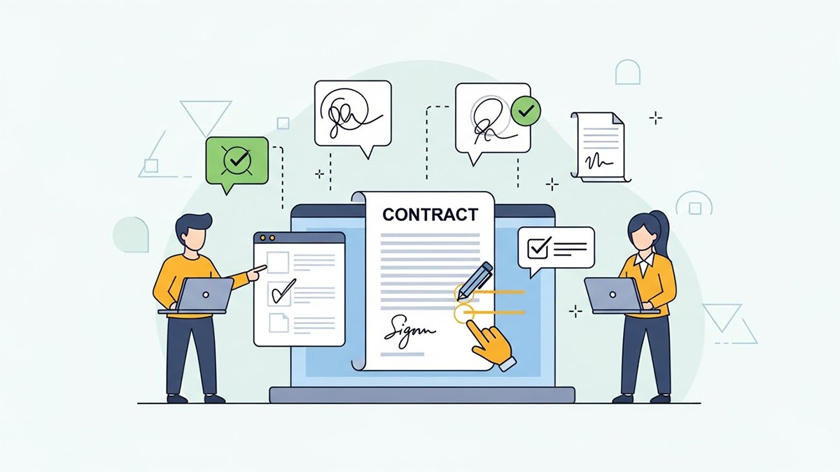 Digital eSign workflow integrated into sales and procurement processes for faster approvals