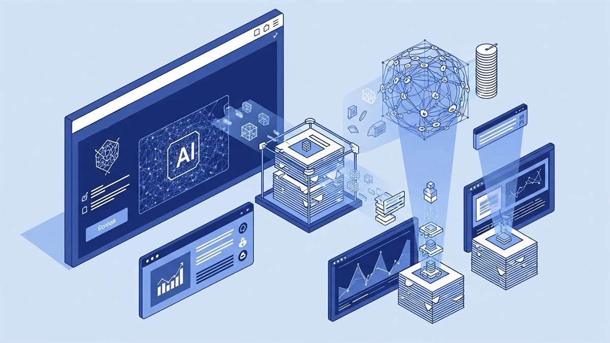 AI analyzing thousands of digital contracts during an M&A process with automated document review and data insights