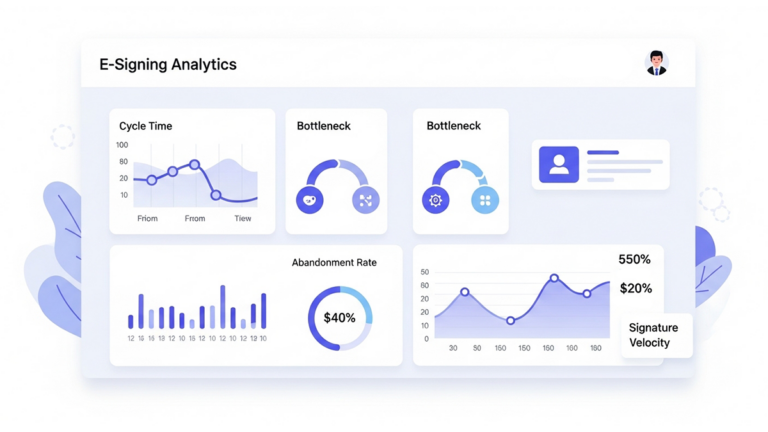 E-Signing Analytics: Cycle Time, Bottlenecks, Abandonment, and Signature Velocity Metrics