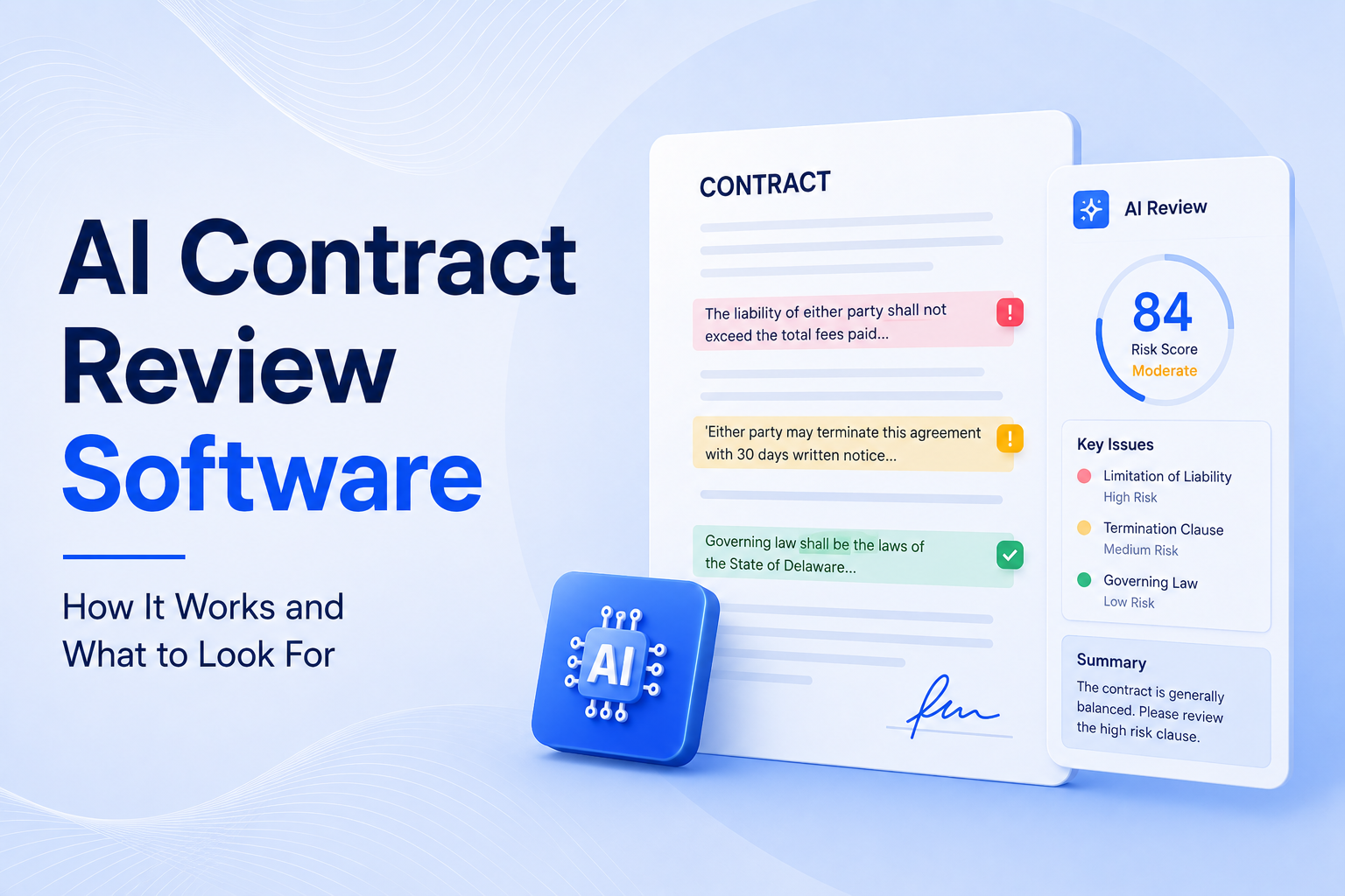 AI Contract Review Software – How It Works and What to Look For