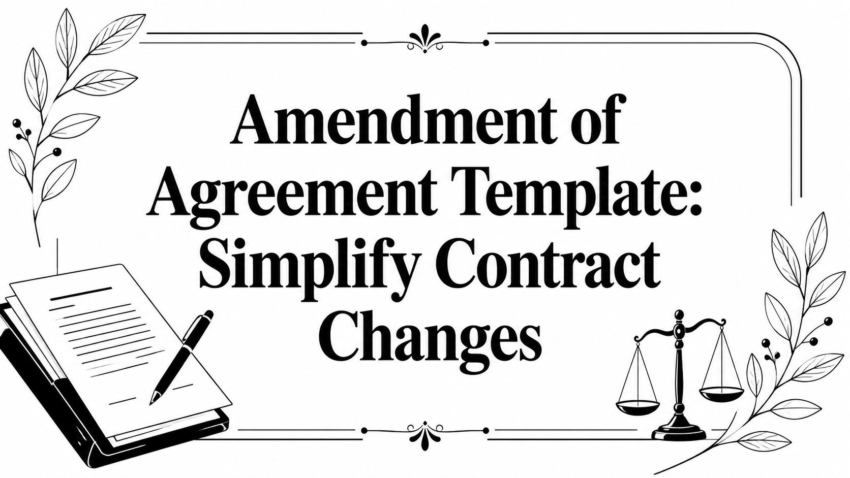 Amendment of Agreement Template: Simplify Contract Changes