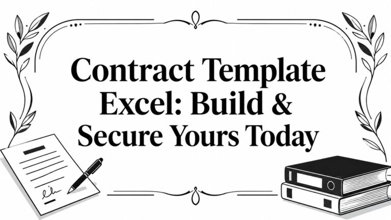 Contract Template Excel: Build & Secure Yours Today