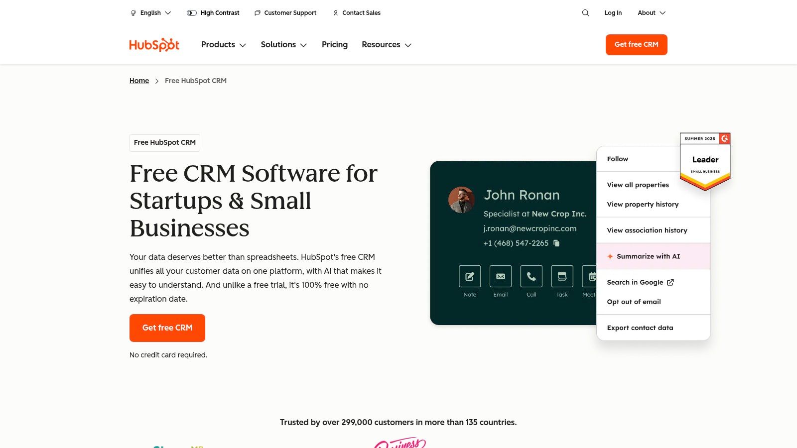 HubSpot CRM (Smart CRM + Sales Hub)