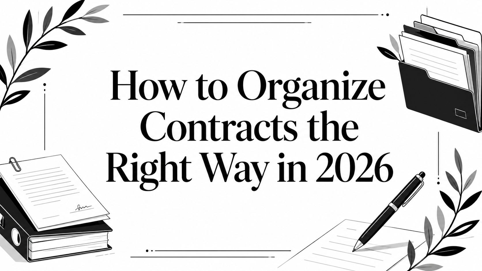 How to Organize Contracts the Right Way in 2026