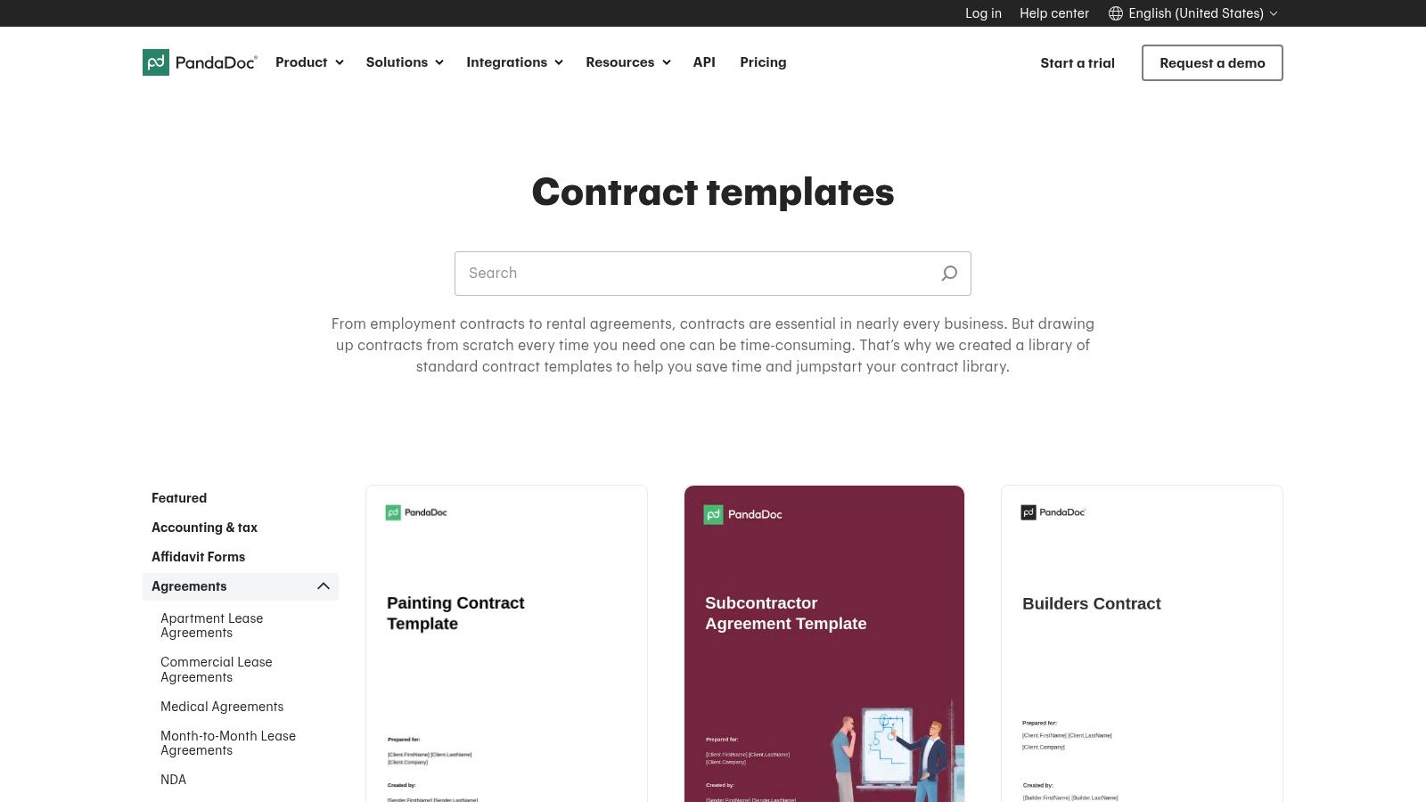 PandaDoc Templates Library