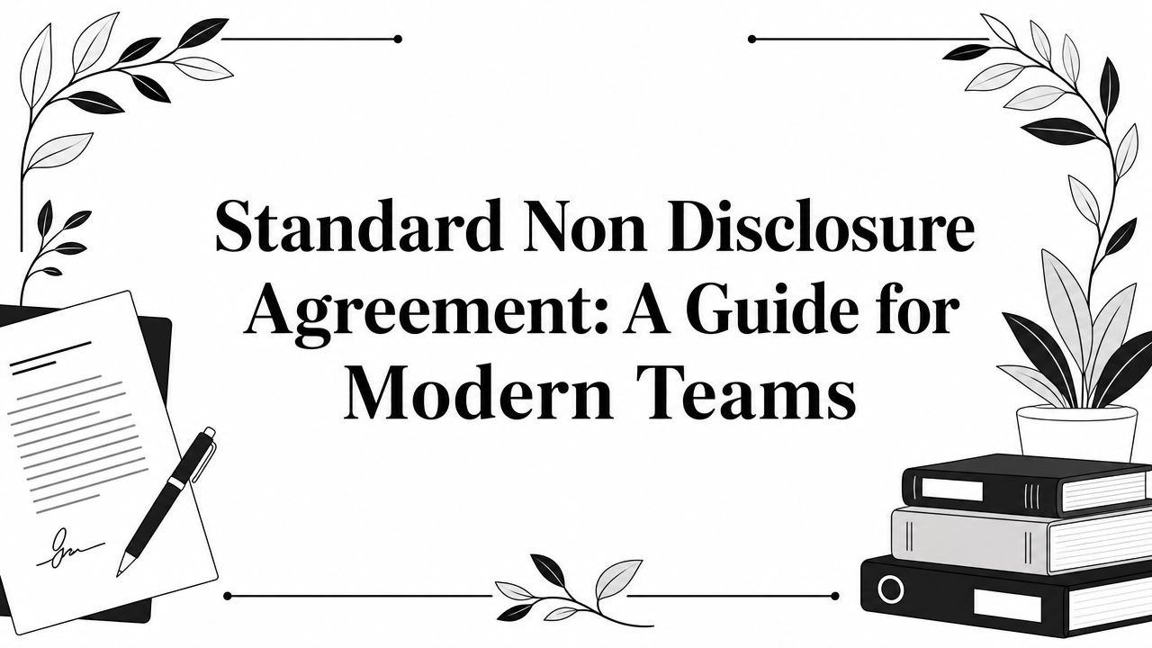 Standard Non Disclosure Agreement: A Guide for Modern Teams