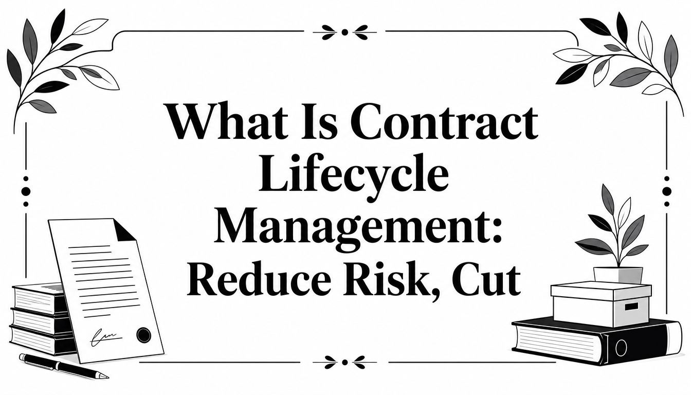 What Is Contract Lifecycle Management: Reduce Risk, Cut