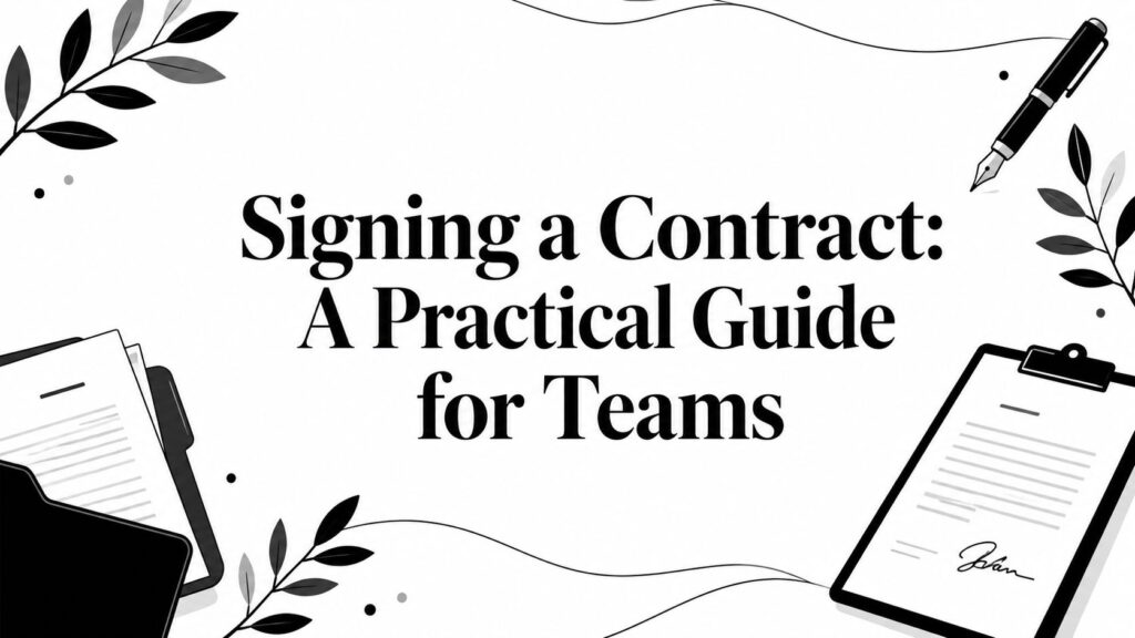 Signing a Contract: A Practical Guide for Teams