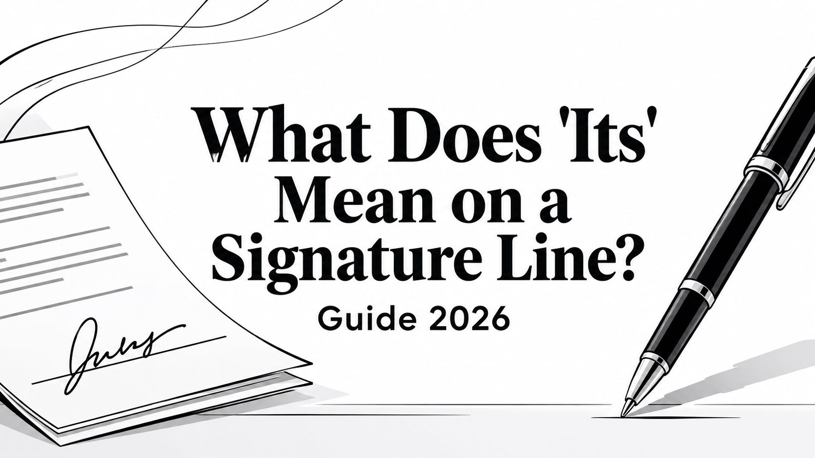 What Does ‘Its’ Mean on a Signature Line? Guide 2026